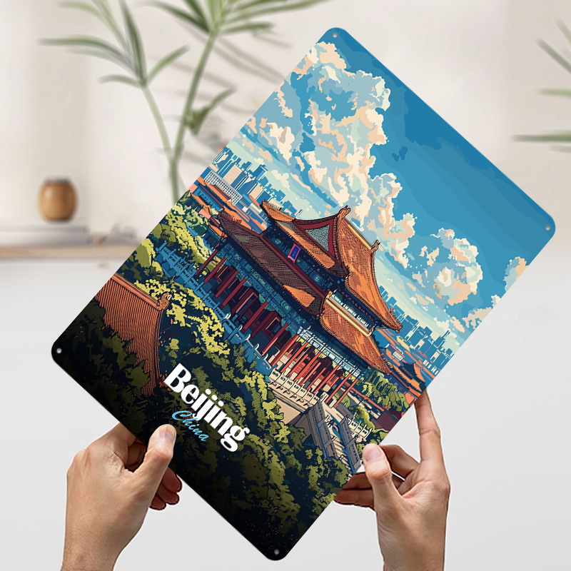 Beijing Cityscape Printed Post - Desk Setup Poster ulasan dan harga