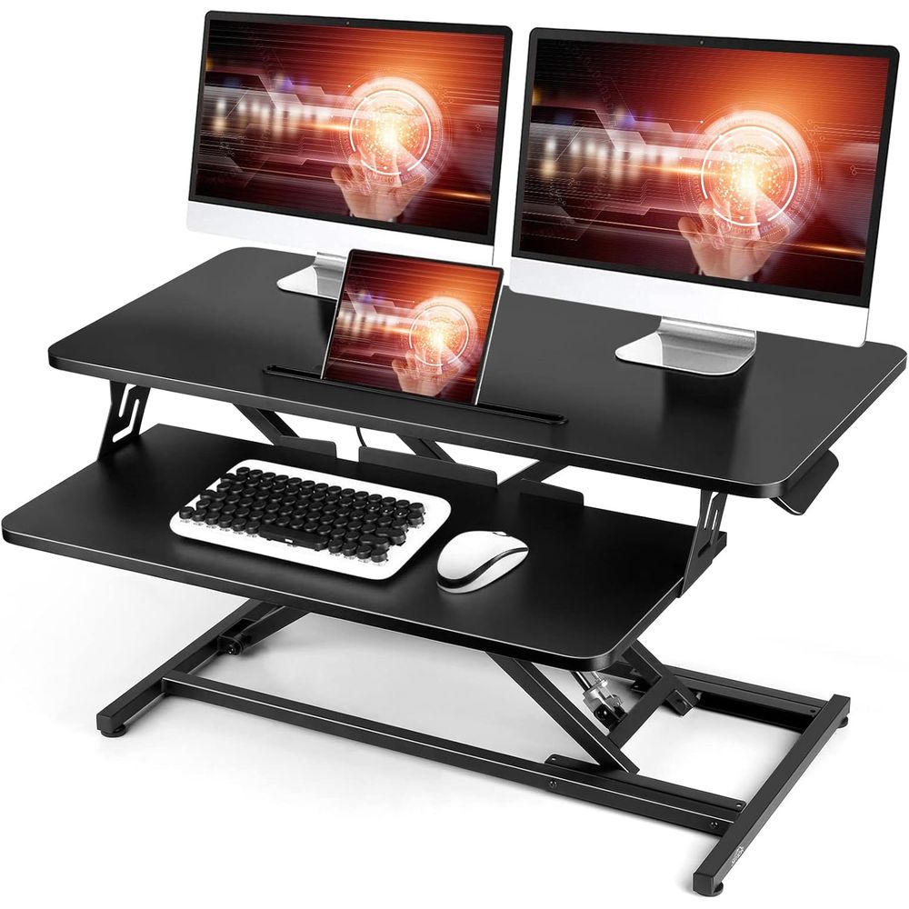 32 Adjustable Height Sit-Stand - Desk Setup With Keyboard Tray ulasan dan harga