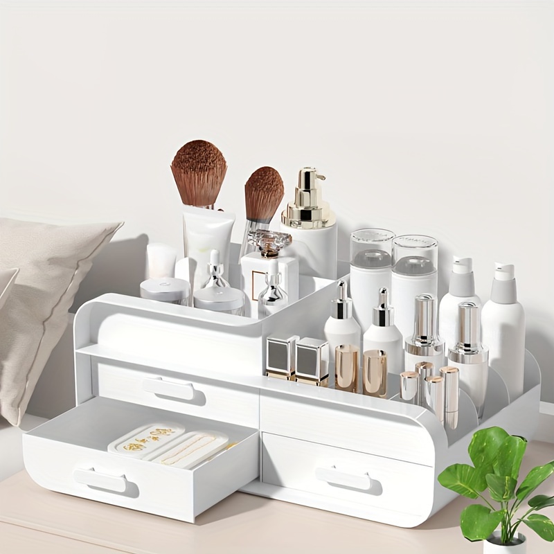 Makeup Storage Box Drawer Dorm - Desk Setup Shelves ulasan dan harga