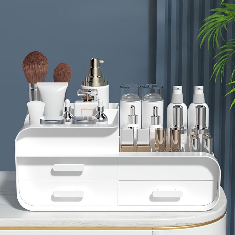 Makeup Storage Box Drawer Dorm - Desk Setup Shelves ulasan dan harga