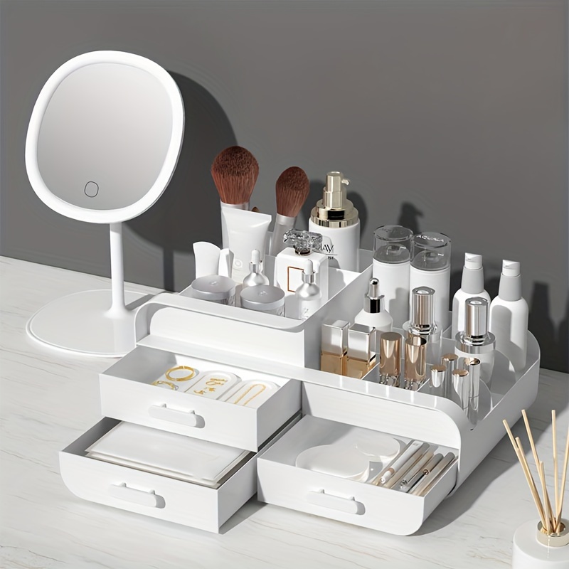Makeup Storage Box Drawer Dorm - Desk Setup Shelves ulasan dan harga