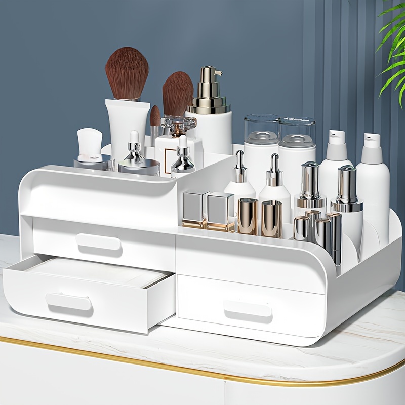 Makeup Storage Box Drawer Dorm - Desk Setup Shelves ulasan dan harga