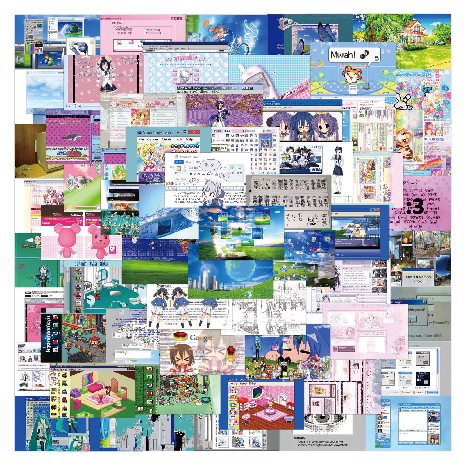 75Pcs Creative Webcore Ancient - Desk Setup Poster ulasan dan harga