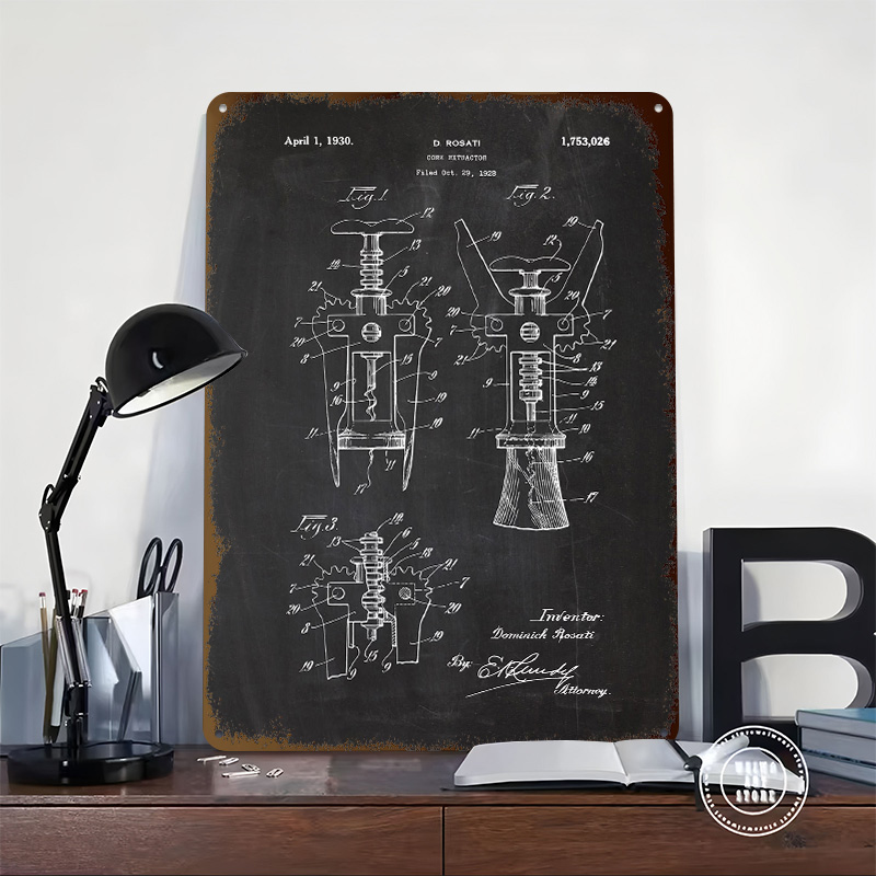 1928 Cork Extractor Tinplate P - Desk Setup Poster ulasan dan harga